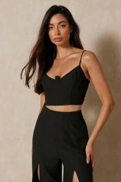 Boning Corset Detail Crop Top