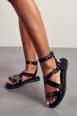Chunky Sole Studded Sandal