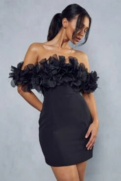 Corsage Off Shoulder Mini Dress