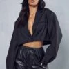 Cropped Boxy Blazer 2 Cropped Boxy Blazer -Ladies Clothing Shop black cropped boxy blazer