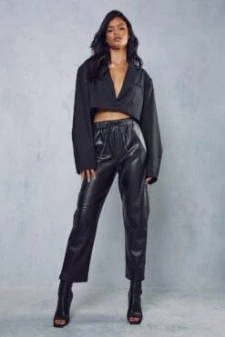 Cropped Boxy Blazer 11 Cropped Boxy Blazer -Ladies Clothing Shop black cropped boxy blazer 3