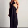 Cut Out Strappy Low Back Maxi Dress -Ladies Clothing Shop black cut out strappy low back maxi dress