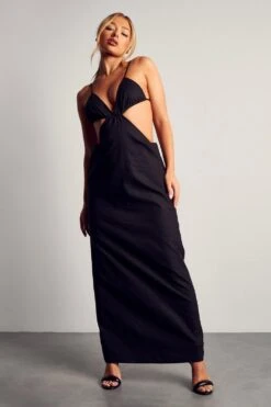 Cut Out Strappy Low Back Maxi Dress -Ladies Clothing Shop black cut out strappy low back maxi dress 3