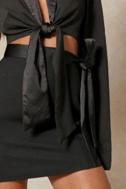 Deep Plunge Oversized Blazer -Ladies Clothing Shop black deep plunge oversized blazer 5