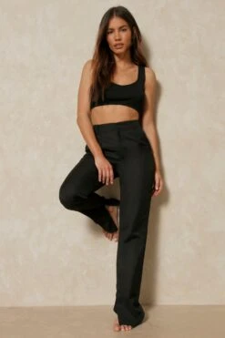 Discodaydream Tailored Zip Ankle Trouser -Ladies Clothing Shop black discodaydream tailored zip ankle trouser 5