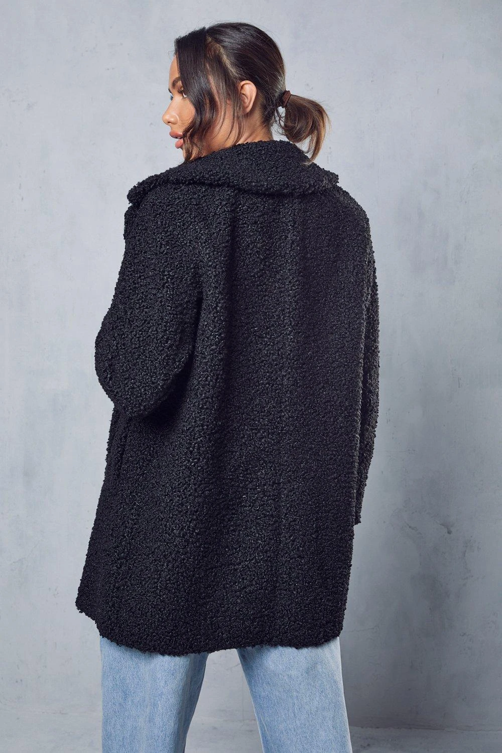 Double Breasted Faux Fur Teddy Coat 5 Double Breasted Faux Fur Teddy Coat - Image 3