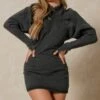 Extreme Puff Sleeve Denim Dress