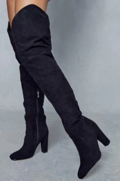 Faux Suede Extreme Thigh High Boots -Ladies Clothing Shop black faux suede extreme thigh high boots 2