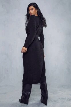 Knitted Maxi Dress -Ladies Clothing Shop black knitted maxi dress 1 2