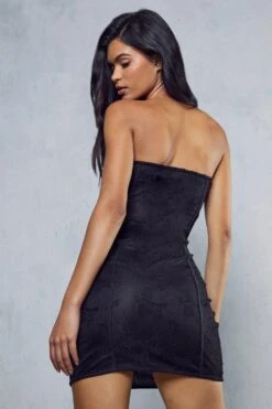 Lace Overlay Stretch Bandeau Mini Dress -Ladies Clothing Shop black lace overlay stretch bandeau mini dress 2