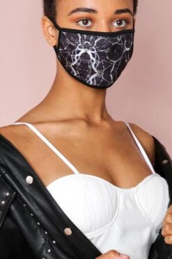 Marble Print Fashion Mask