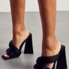 Padded Statement Heeled Mules