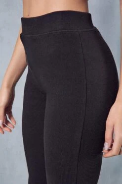 Premium Rib Flared Leg Trousers 11 Premium Rib Flared Leg Trousers -Ladies Clothing Shop black premium rib flared leg trousers 4