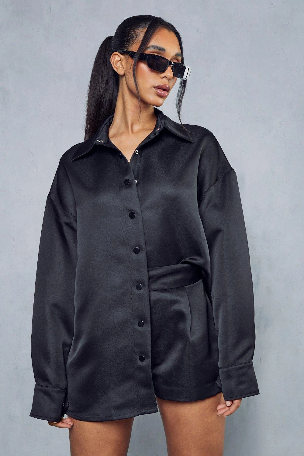 Premium Satin Shirt & Shorts Co-ord 6 Premium Satin Shirt & Shorts Co-ord - Image 4