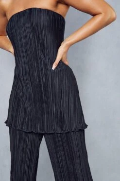 Premium Soft Touch Plisse Bandeau Top & Trouser Co-ord 13 Premium Soft Touch Plisse Bandeau Top & Trouser Co-ord -Ladies Clothing Shop black premium soft touch plisse bandeau top trouser co ord 5