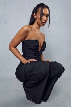 Premium V Bar Ruched Corset Top 11 Premium V Bar Ruched Corset Top -Ladies Clothing Shop black premium v bar ruched corset top 3