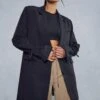 Recycled Tie Cuff Oversized Blazer 1 Recycled Tie Cuff Oversized Blazer -Ladies Clothing Shop black recycled tie cuff oversized blazer