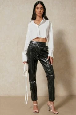 Snake Leather Look Trouser