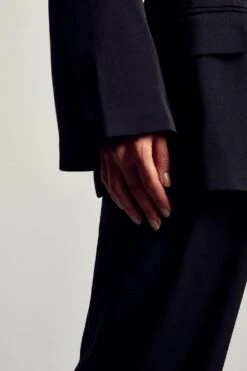 Tailored Wide Leg Pleat Detail Trouser -Ladies Clothing Shop black tailored wide leg pleat detail trouser 4