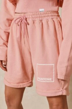Acid Wash Pantone Jog Shorts -Ladies Clothing Shop blush acid wash pantone jog shorts 5