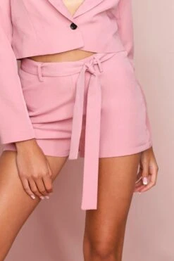 Tailored Relaxed Shorts -Ladies Clothing Shop blush tailored relaxed shorts 3