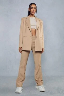 Miss Joslin Oversized Blazer -Ladies Clothing Shop camel miss joslin oversized blazer 3