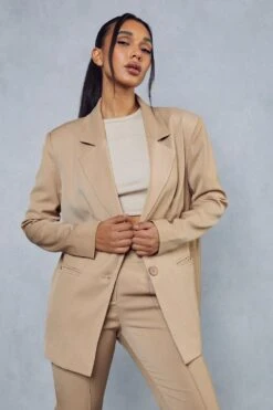 Miss Joslin Oversized Blazer -Ladies Clothing Shop camel miss joslin oversized blazer 4