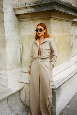 Miss Joslin Wide Leg Tailored Cargo Trouser