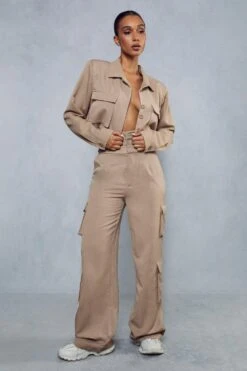 Miss Joslin Wide Leg Tailored Cargo Trouser 12 Miss Joslin Wide Leg Tailored Cargo Trouser -Ladies Clothing Shop camel miss joslin wide leg tailored cargo trouser 4