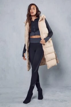 Recycled Longline Hooded Gilet