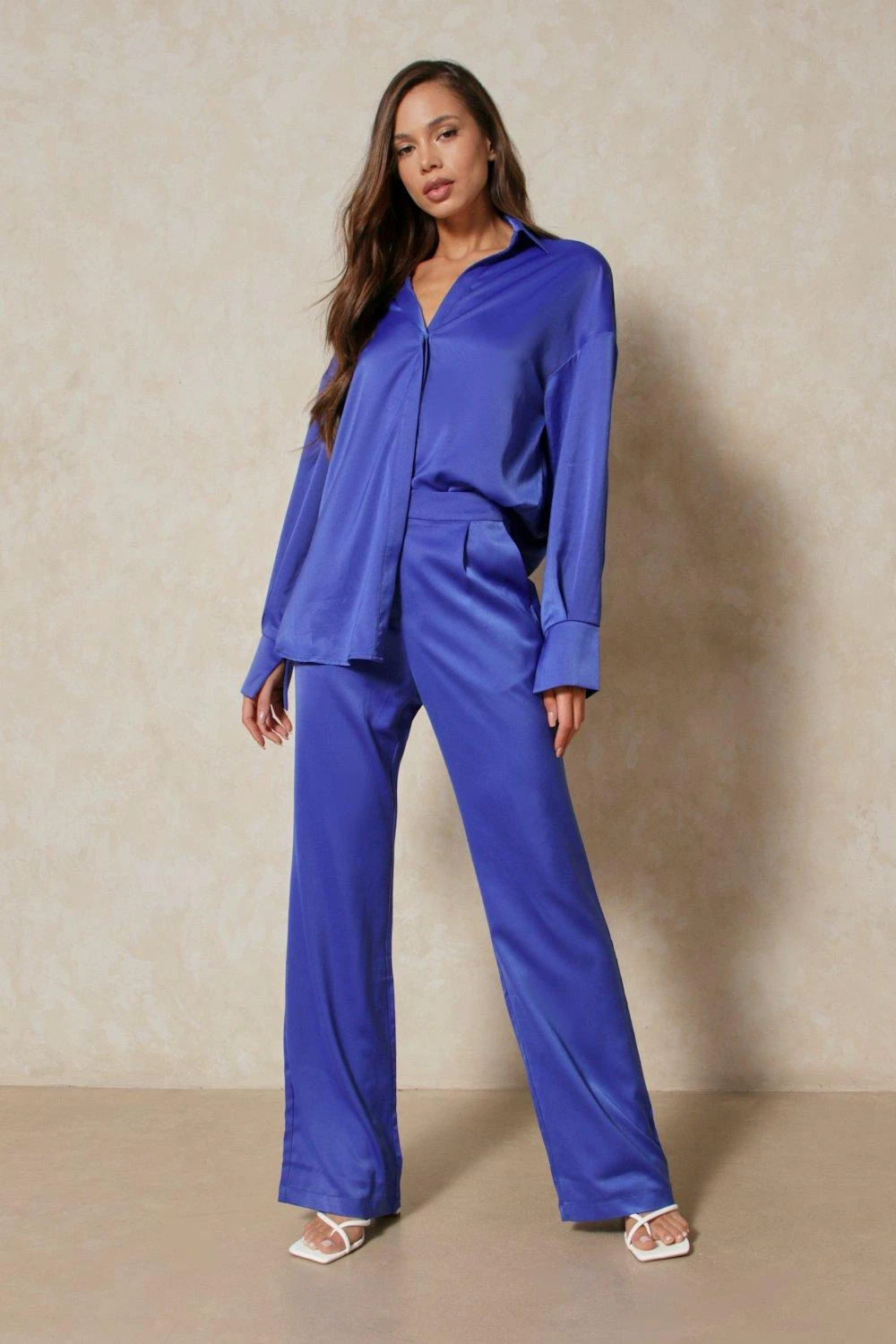 Oversized Relaxed Satin Trouser 4 Oversized Relaxed Satin Trouser - Image 2