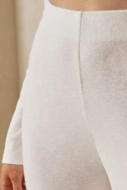 Knitted Flare Leg Trouser -Ladies Clothing Shop cream knitted flare leg trouser 5