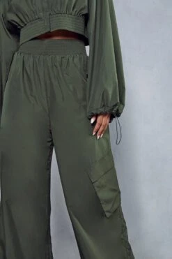 Miss Joslin Wide Leg Cargo Trousers -Ladies Clothing Shop green miss joslin wide leg cargo trousers 5