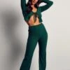 Scoop Neck Rib Top & Trouser Co-ord -Ladies Clothing Shop green scoop neck rib top trouser co ord