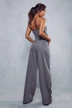 Tailored Straight Leg Trousers -Ladies Clothing Shop grey tailored straight leg trousers 2