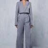 Tailored Wide Leg Trousers 1 Tailored Wide Leg Trousers -Ladies Clothing Shop grey tailored wide leg trousers