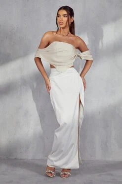 Maddy Premium Draped Corset Top -Ladies Clothing Shop ivory maddy premium draped corset top 3