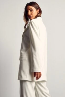 Oversized Shoulder Pad Blazer -Ladies Clothing Shop ivory oversized shoulder pad blazer 2
