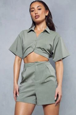 Miss Joslin Cargo Pocket Shorts -Ladies Clothing Shop khaki miss joslin cargo pocket shorts 4