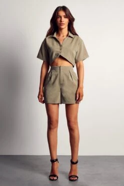 Miss Joslin Cargo Pocket Shorts -Ladies Clothing Shop khaki miss joslin cargo pocket shorts 6