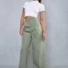 Pleat Front Straight Leg Trousers -Ladies Clothing Shop khaki pleat front straight leg trousers