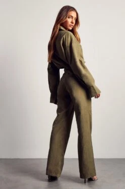 Relaxed Sandblast Trouser -Ladies Clothing Shop khaki relaxed sandblast trouser 2