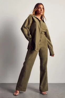 Relaxed Sandblast Trouser -Ladies Clothing Shop khaki relaxed sandblast trouser 3