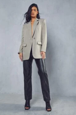 Double Button Cross Front Blazer -Ladies Clothing Shop mink double button cross front blazer 3