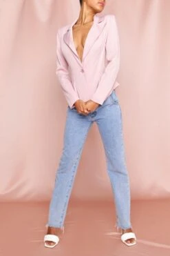 Fitted Flare Hem Blazer