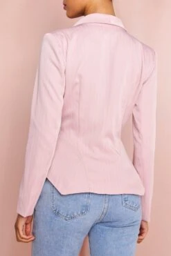 Fitted Flare Hem Blazer -Ladies Clothing Shop pink fitted flare hem blazer 3