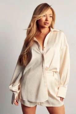 Alisha LeMay High Waist Satin Shorts