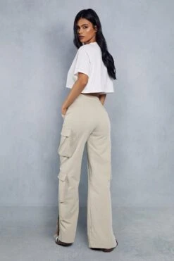 Miss Joslin Tailored Cargo Pocket Trousers -Ladies Clothing Shop stone miss joslin tailored cargo pocket trousers 2