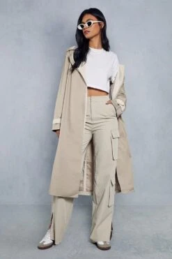 Miss Joslin Tailored Cargo Pocket Trousers -Ladies Clothing Shop stone miss joslin tailored cargo pocket trousers 4