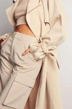 Miss Joslin Tailored Cargo Pocket Trousers -Ladies Clothing Shop stone miss joslin tailored cargo pocket trousers 6